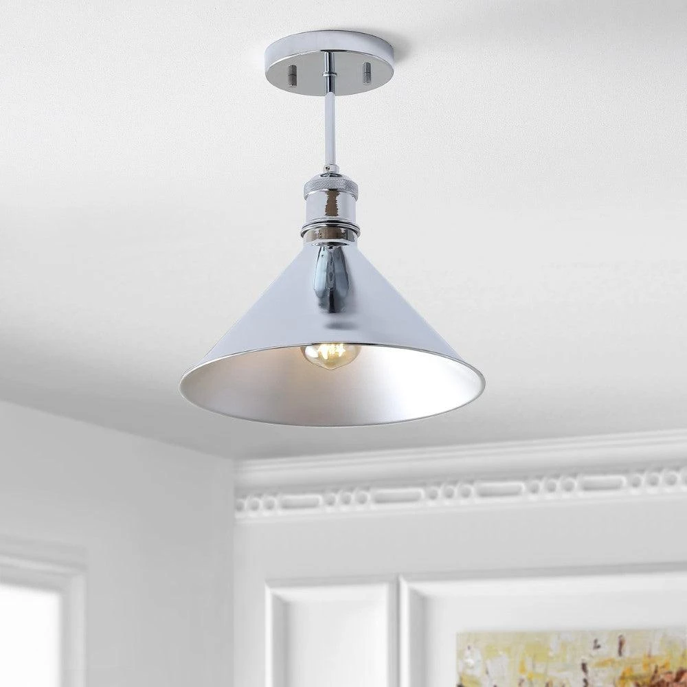 JONATHAN Y Nick 11" Metal LED Semi-Flush Mount 7
