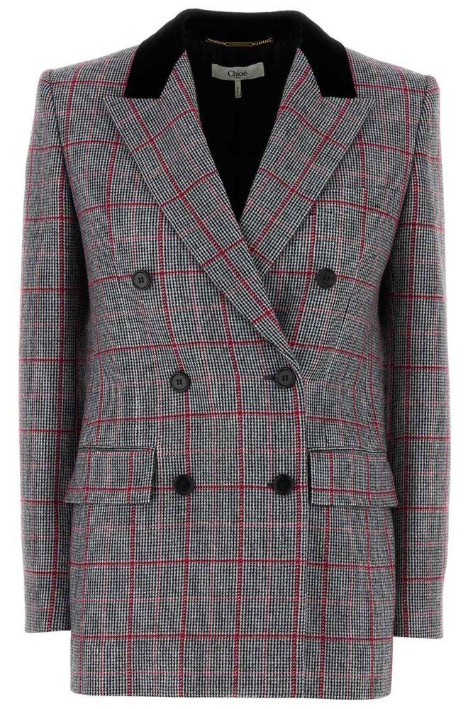 Chloé Chloé Checkered Button-Up Jacket