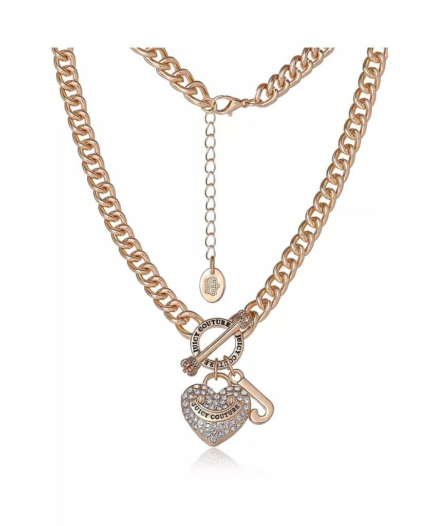 Juicy Couture Gold-Tone Heart and Logo Toggle Charm Necklace 3