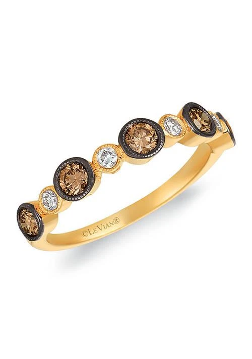 Le Vian Vian 5 8 Ct. T.w. Chocolate Diamond And 1 8 Ct. T.w. Vanilla Diamond Ring In 14K Yellow Gold 1