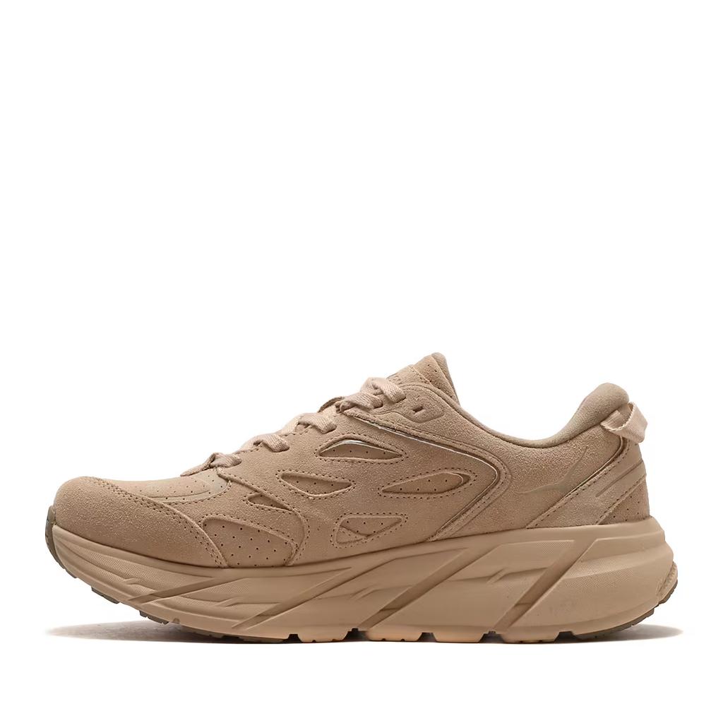 Hoka One One One One Clifton L 1122571-SSDD Men Shifting Sand Suede Running Shoes TF6612 (Beige,11)