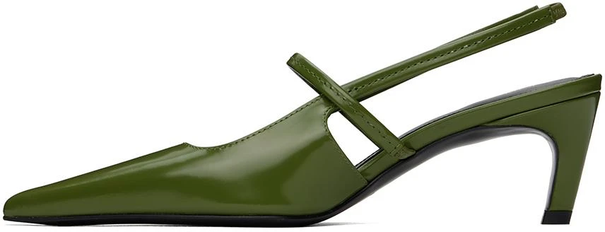 Totême Green 'The Sharp Slingback' Heels 3