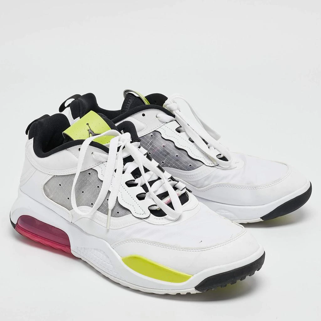 Jordan Air Jordans White Leather Jordan Air Max 200 Vibrant Sneakers Size 46 4