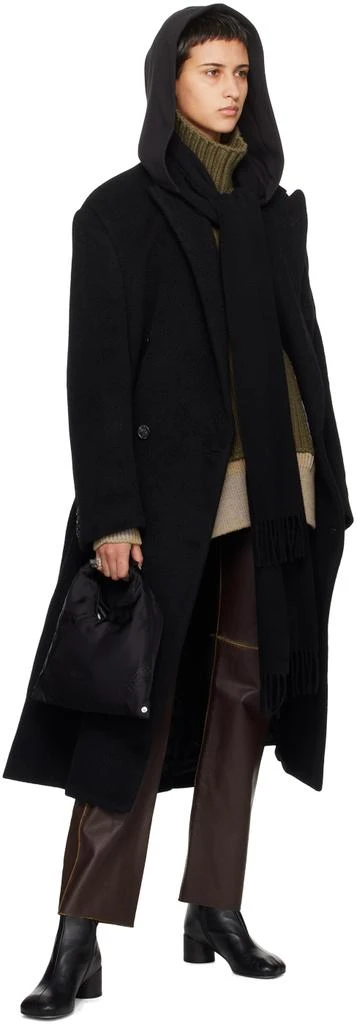 MM6 Maison Margiela Black Hooded Coat 4