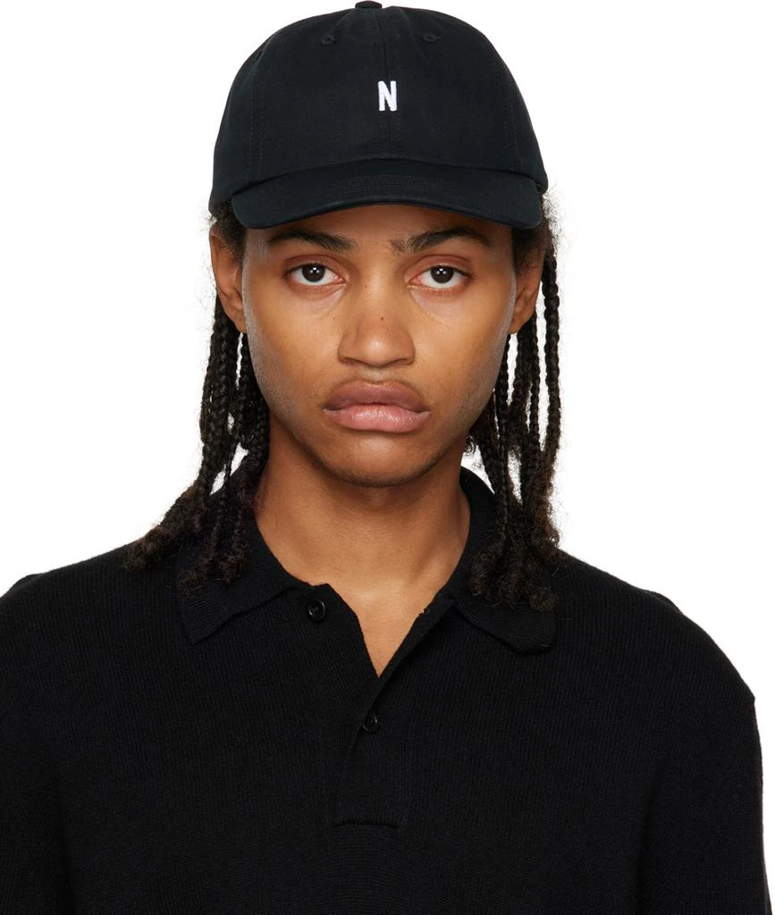 NORSE PROJECTS Black Sports Cap 1