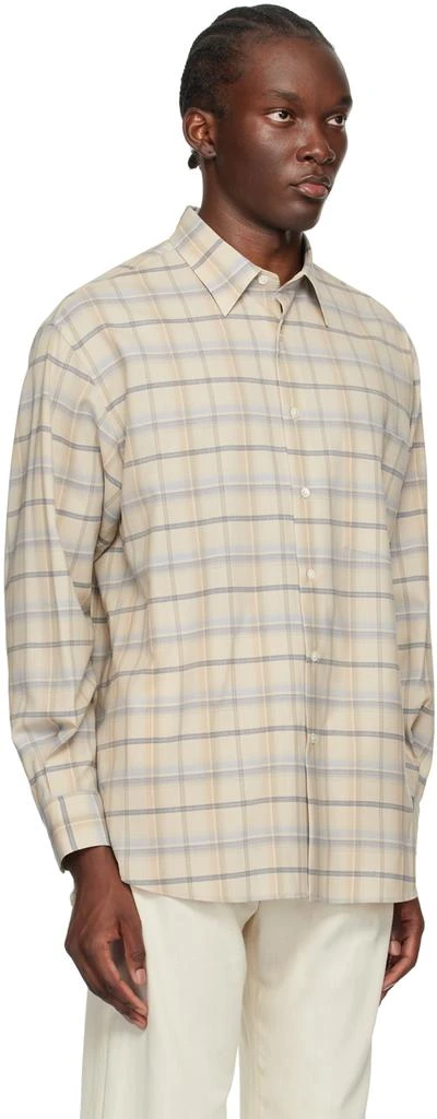 AURALEE Beige Check Shirt 2