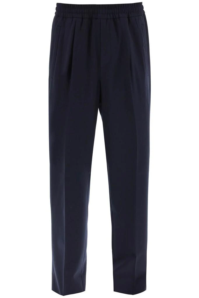 ZEGNA jogger fit wool blend trousers 1