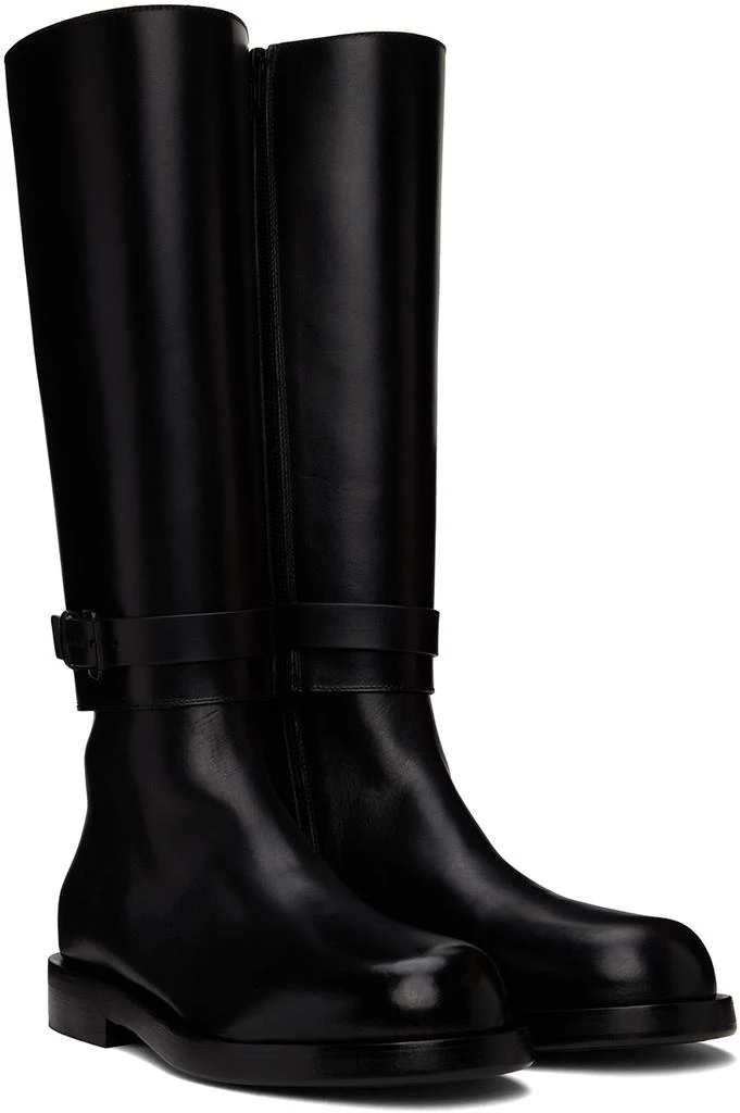 ANN DEMEULEMEESTER Black Ted Riding Boots 4