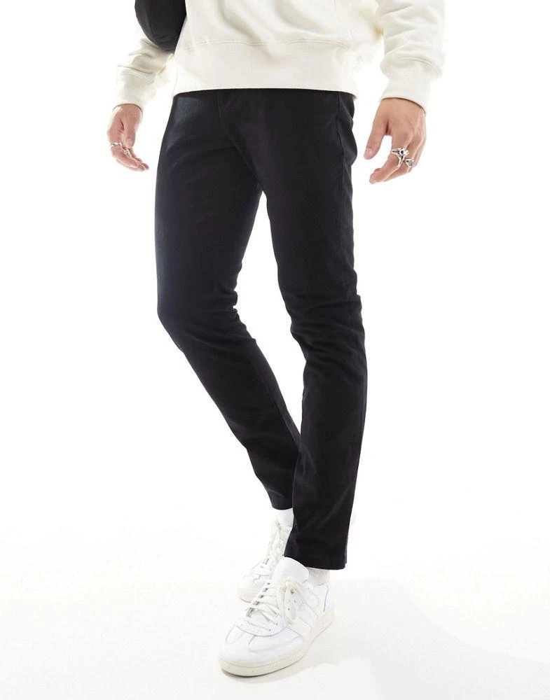 New Look New Look skinny chino in black 5