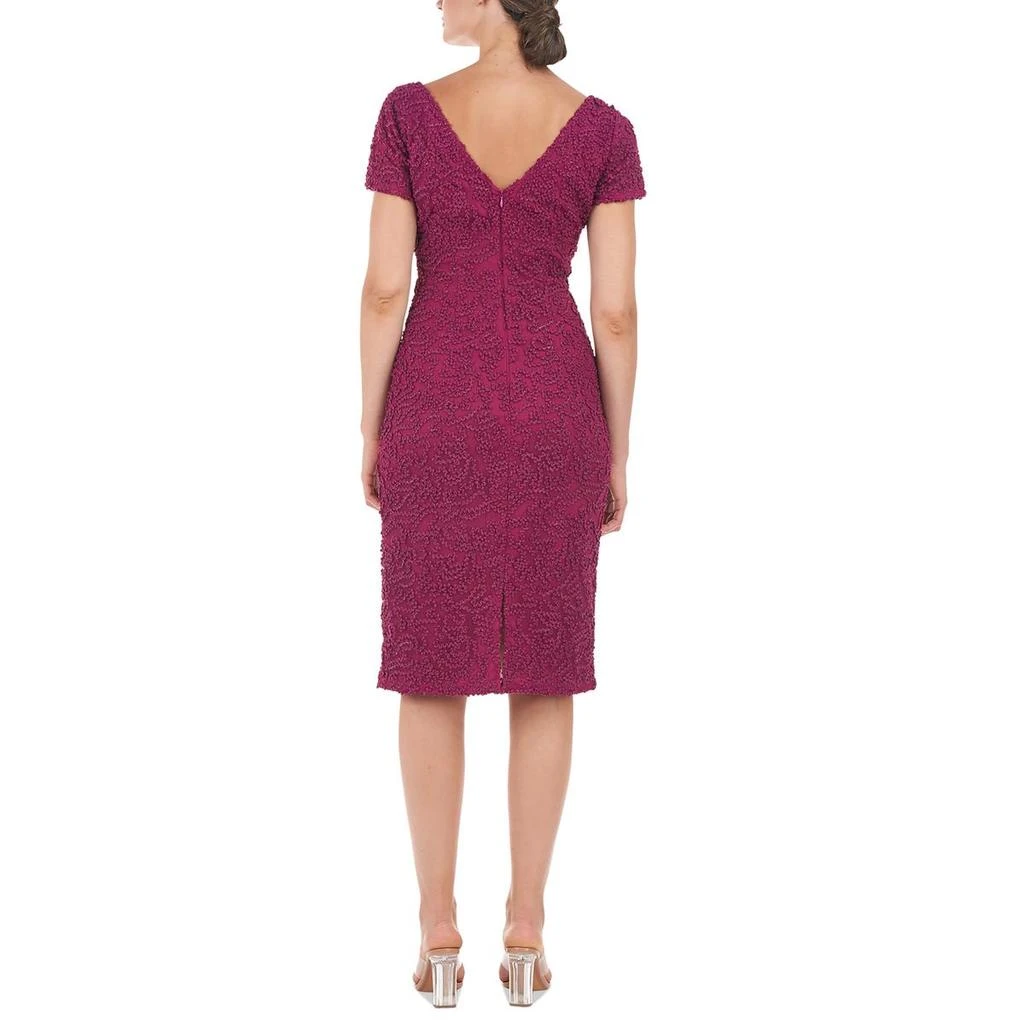 JS Collections Womens Metallic Soutache Midi Dress 2