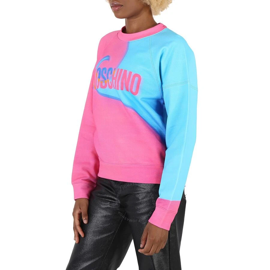 Moschino Ladies Projection Print Cotton Sweatshirt 2
