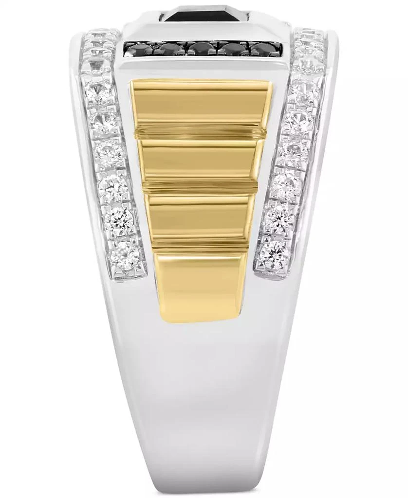 Effy EFFY® Men
s Black Spinel (7/8 ct. t.w.) 
Zircon (1 ct. t.w.) in Sterling Silver 
Gold Plate 3