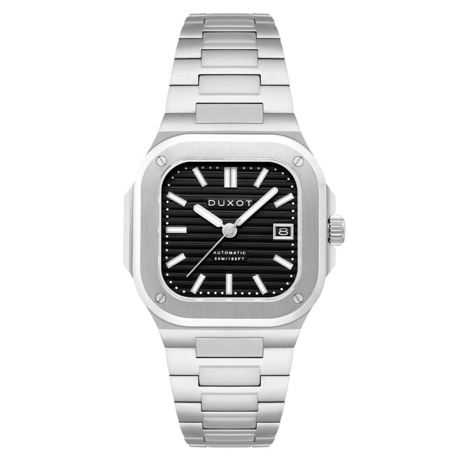 Duxot Quadrata Automatic Black Dial Men
s Watch DX-2073-33 1