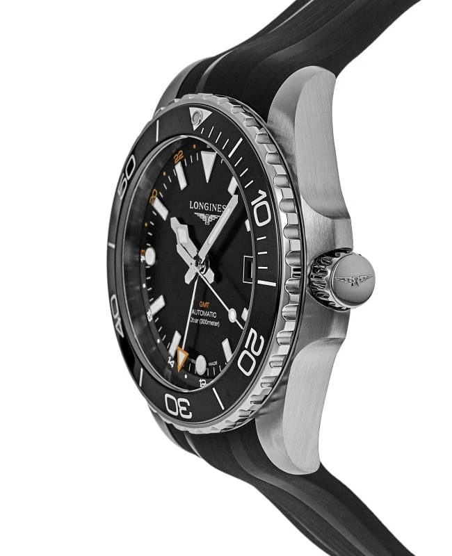 Longines Longines HydroConquest GMT Automatic Black Dial Rubber Strap Men's Watch L3.890.4.56.9 3