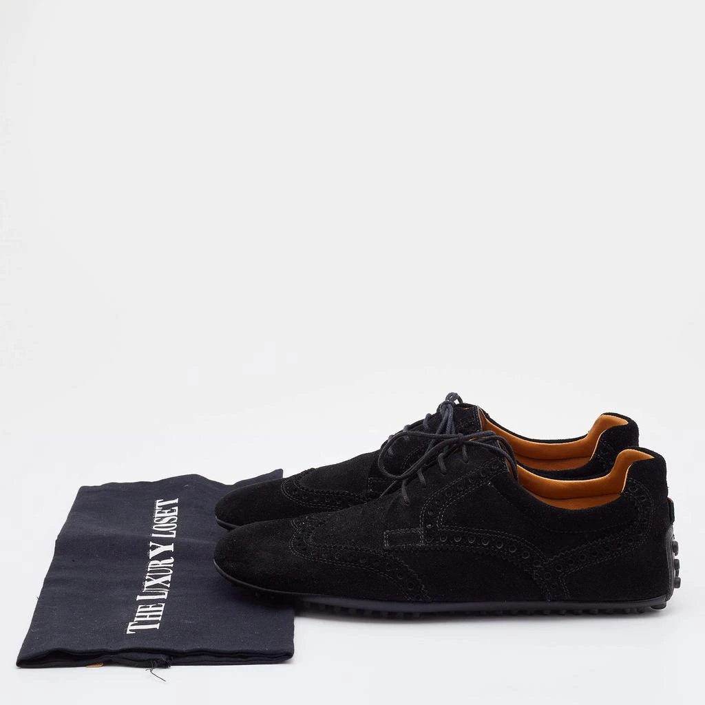 Gucci Gucci Black Brogue Suede Derby Lace Up Loafers Size 41 9