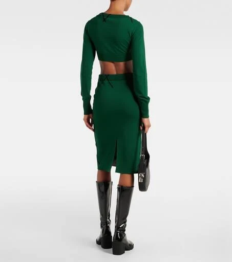 Burberry Argyle cropped cotton sweater 3