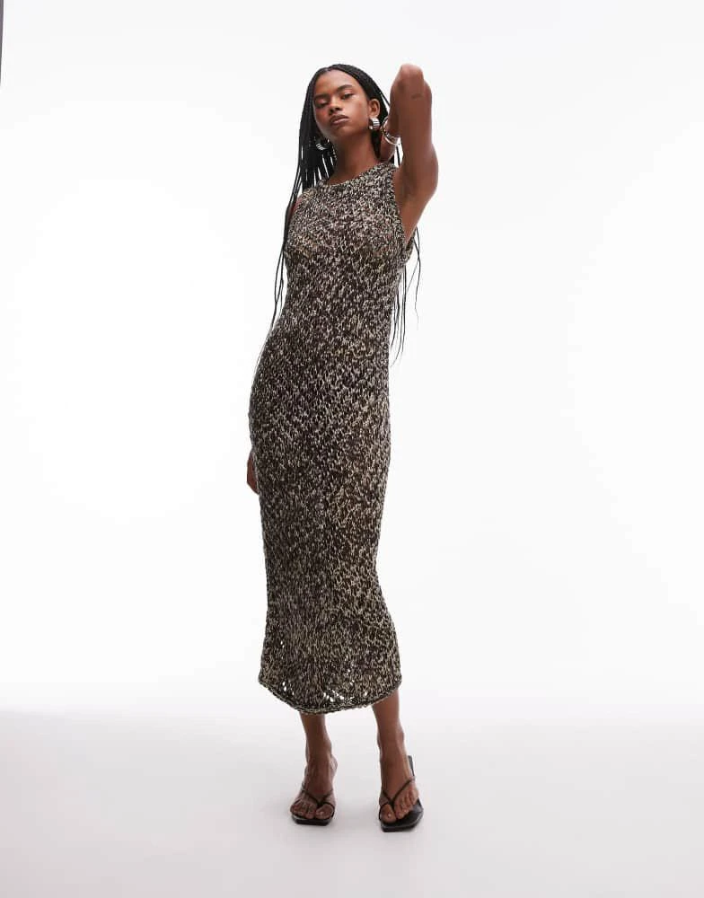 Zara Animal Print Midi Dress Leopard Print Maxi Dress Zara Vestido Animal  Print Vestito Zara Maculato