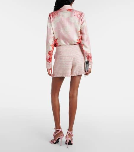 Versace Fringed tweed shorts 3