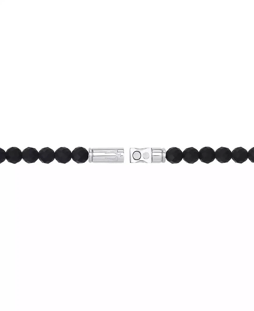 Bulova Marc Anthony Men
s Onyx 
Lion Beaded Bracelet in Sterling Silver-Plate, BVB1161-WSBKOX 2