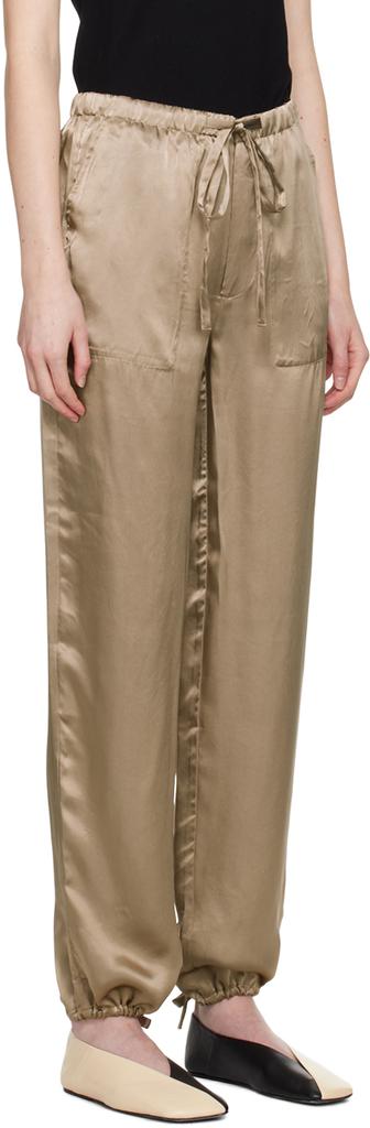 6397 Beige Drawstring Reversible Trousers