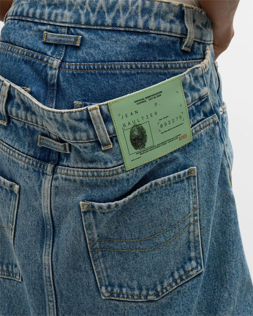 Jean Paul Gaultier Low-Rise Denim Fishtail Jeans 5