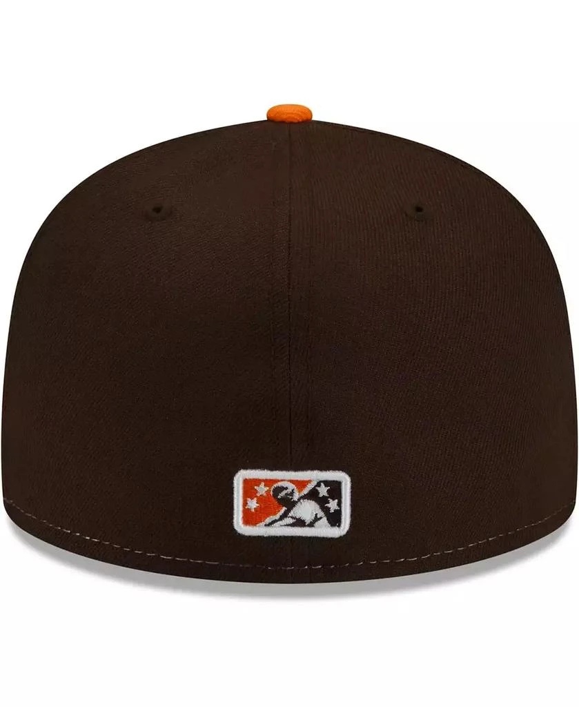 New Era Men's White/Orange Bowling Green Hot Rods Theme Night 59FIFTY Fitted Hat 3