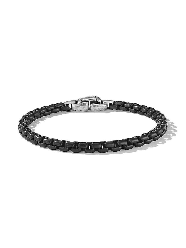 David Yurman Sterling Silver and Stainless Steel Box Chain Bracelet