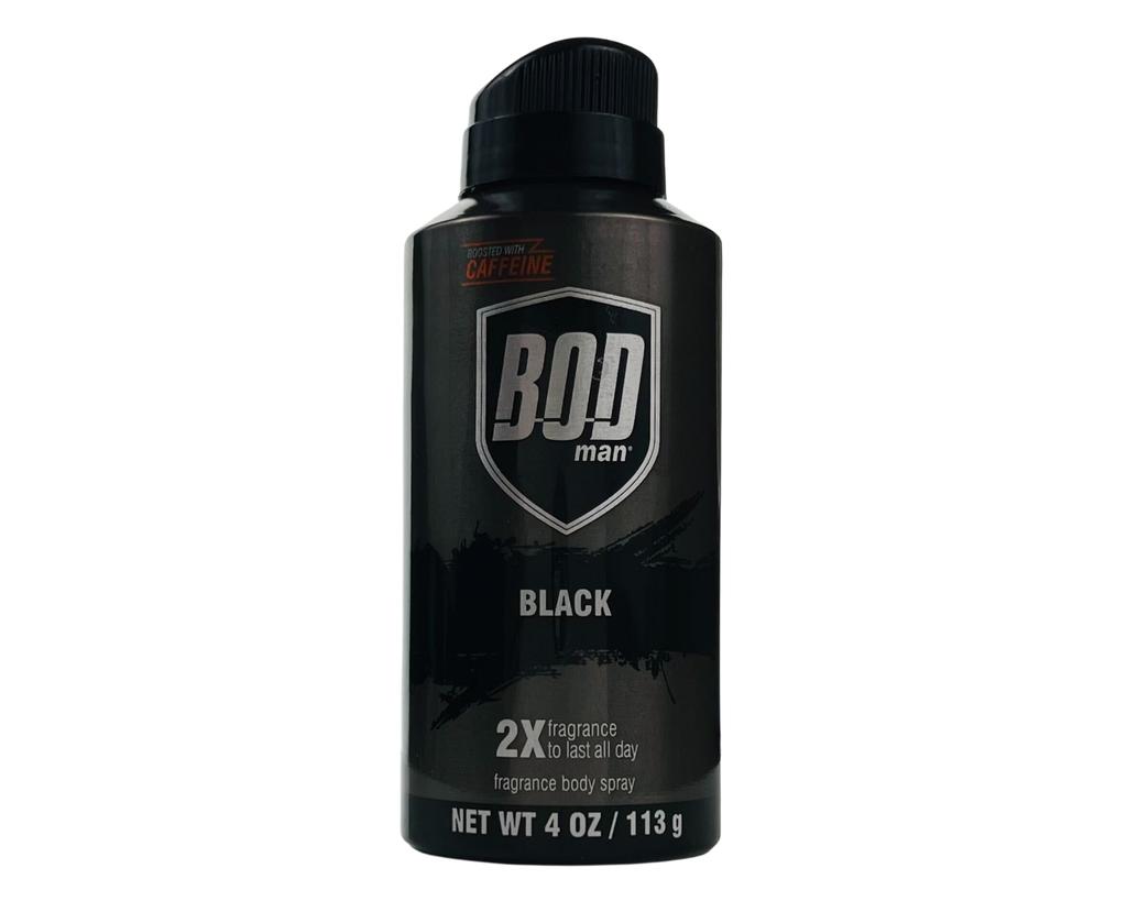 PARFUMS de COEUR Parfums de Coeur Bod Man Black Fragrance Body Spray for Men 4 oz / 113 g