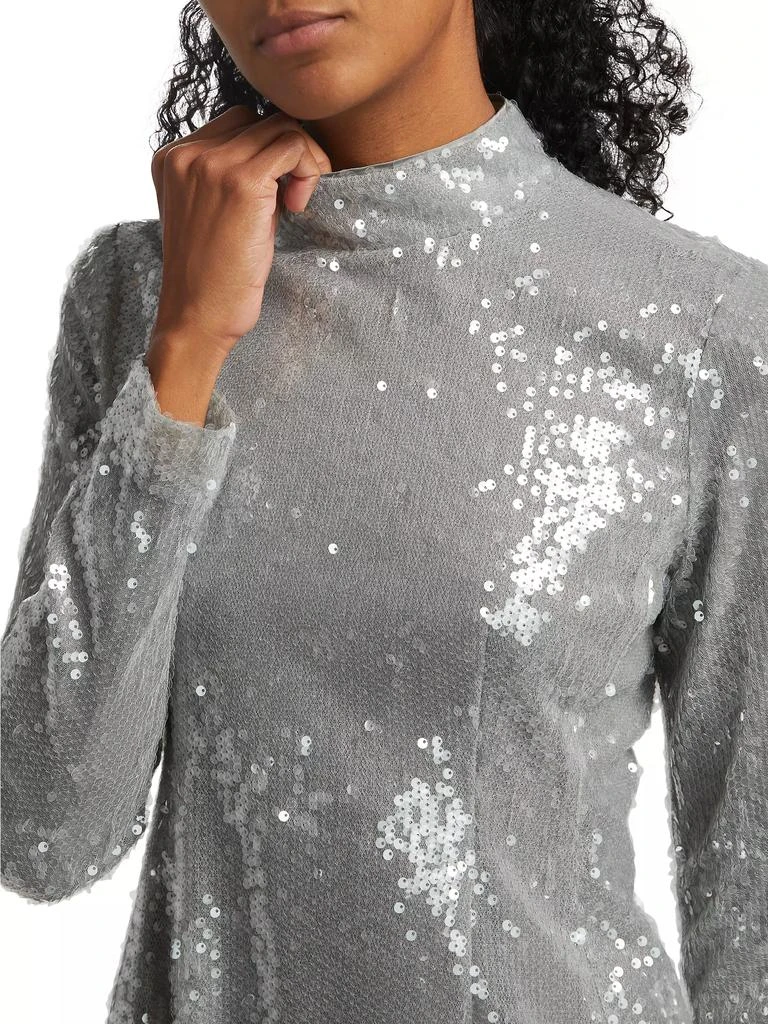 Nicholas the Label Daphne Sequin Long-Sleeve Minidress 6