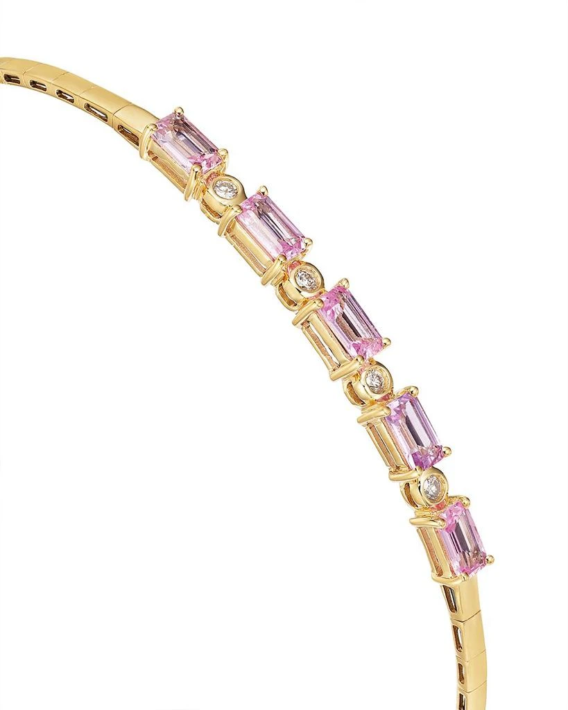 Bloomingdale
s Fine Collection Pink Sapphire 
Diamond Bracelet in 14K Yellow Gold 3