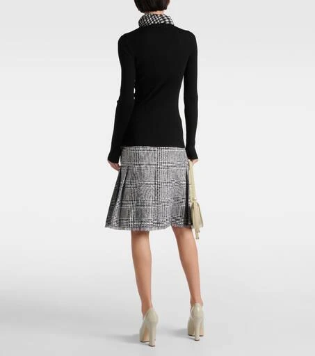 Burberry Scarf-detail ribbed-knit sweater 3