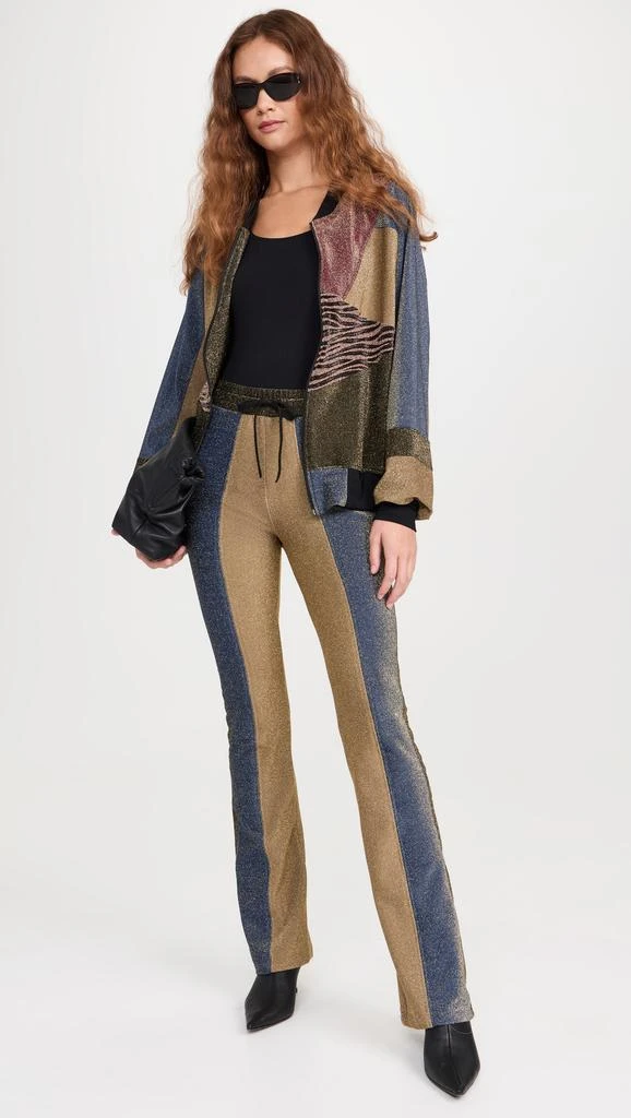 BruceGlen Metallic Drawstring Track Pants 7