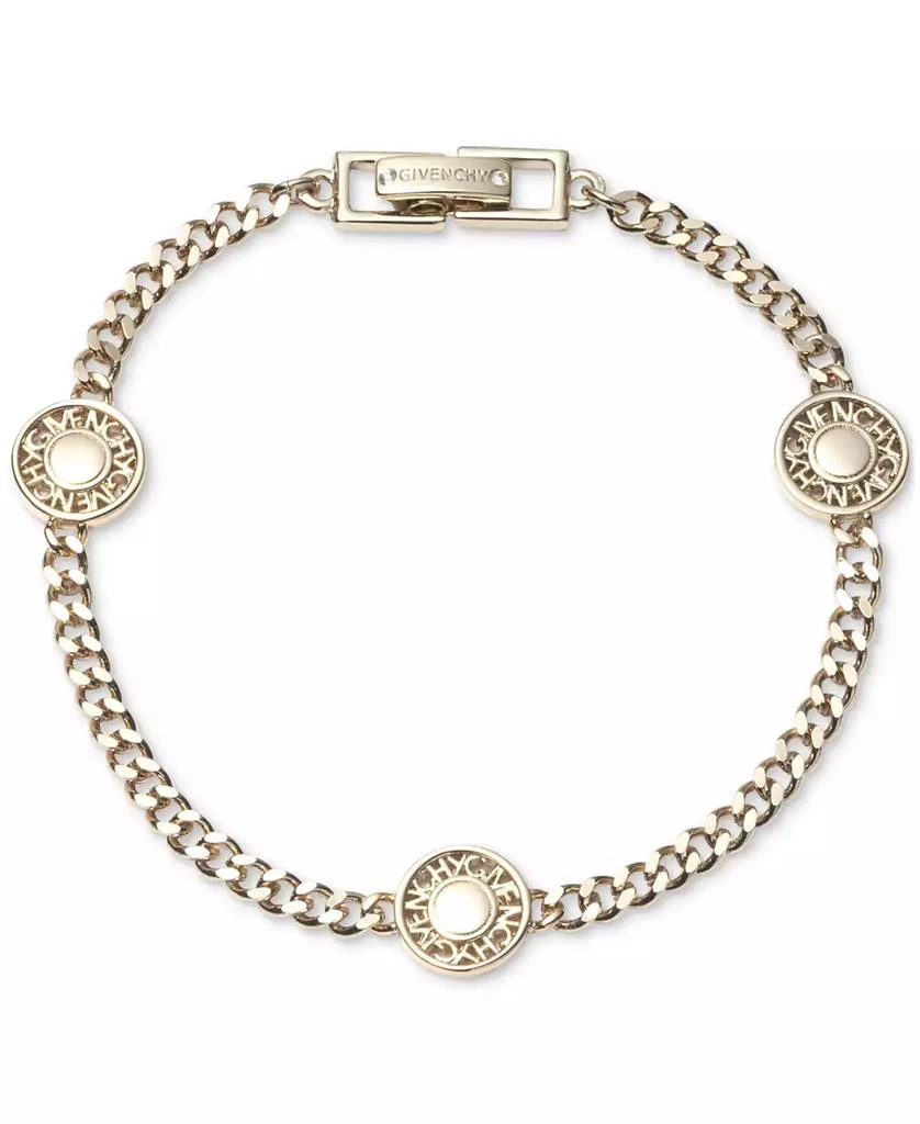 Shop Gold-Tone Logo Coin Chain Link Bracelet on Sale at  display picture 2