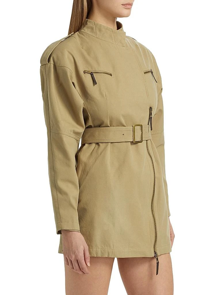 Ronny Kobo Costura Stretch-Cotton Belted Minidress 4