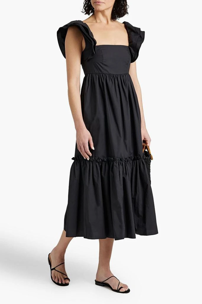 Cara Cara Darby ruffled cotton-poplin midi dress 2