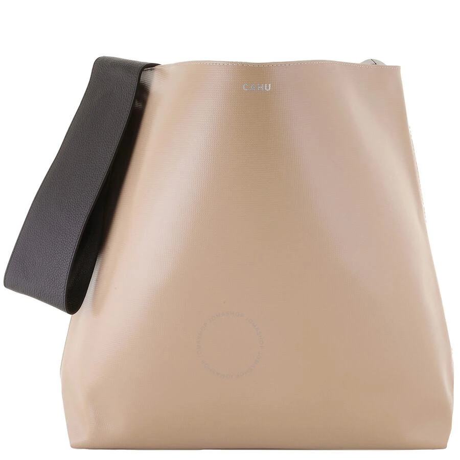 Cahu Cream Leather Tote Bag 1