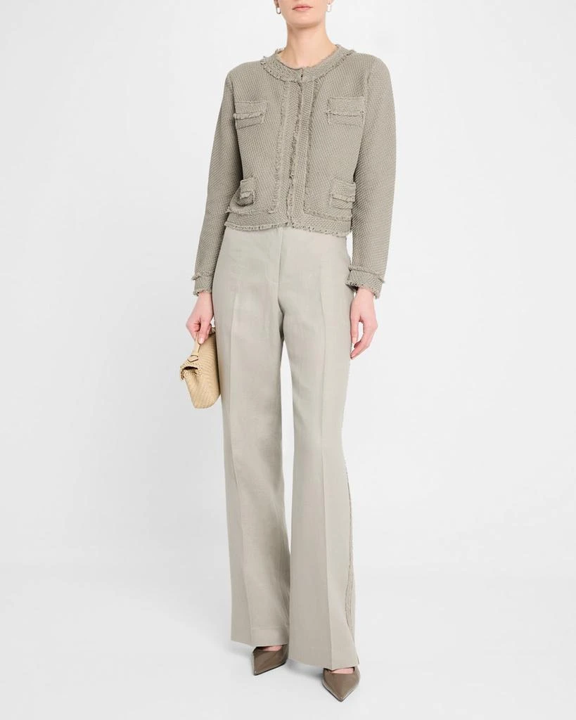 Lafayette 148 New York Textured Stitch Cropped Jacket 2
