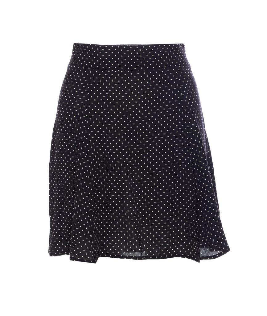 Alessandra Rich Polka Dot Silk Pleated Midi Skirt - Dresses