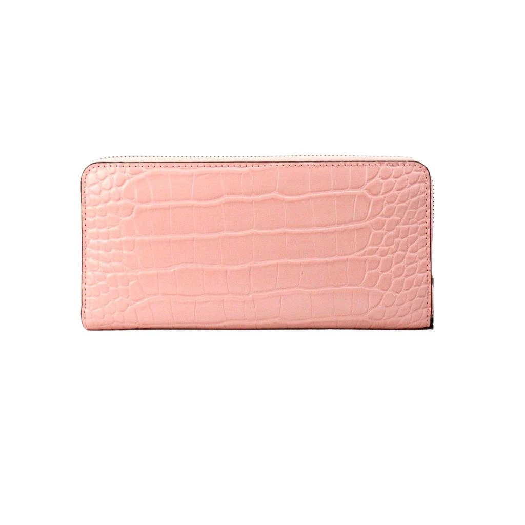 Michael Kors Jet Set Large pink Animal Print Leather Continental Wrist Women's Wallet 3