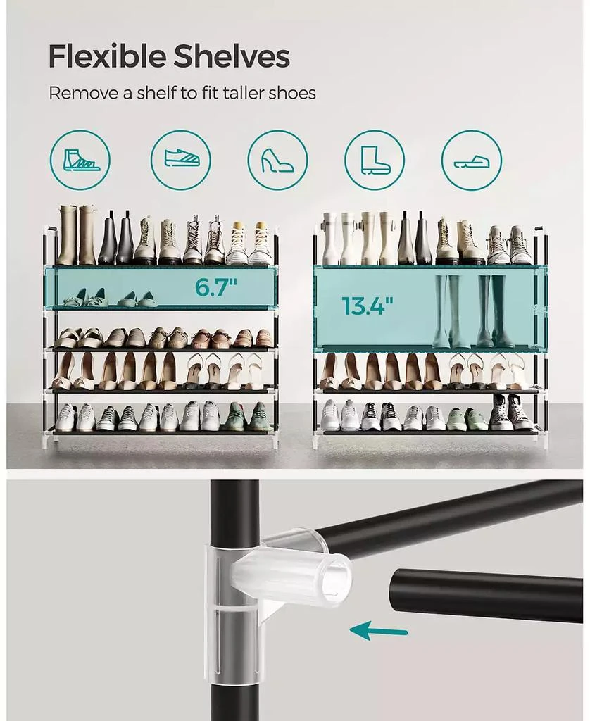 SONGMICS HOME Modern 3 Tiered Shoe Rack 7