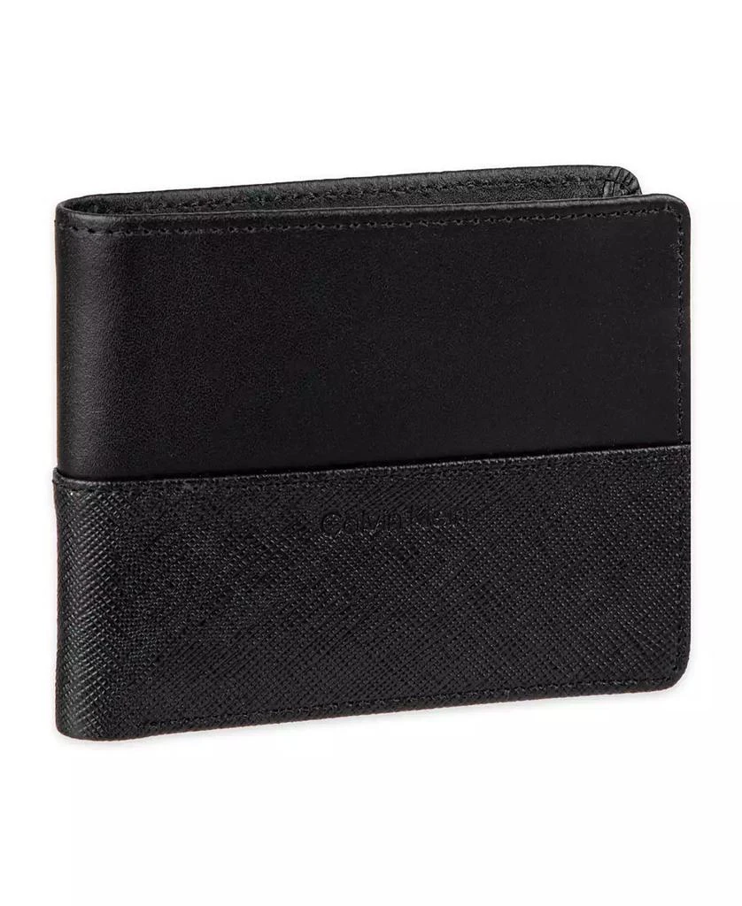 Calvin Klein Men's RFID Overlapping Saffiano Slimfold Wallet 2