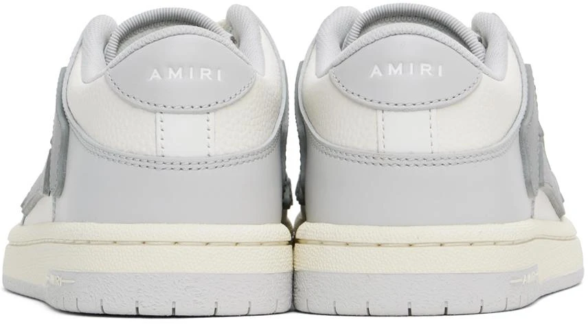 AMIRI Gray & White Skel Top Low Sneakers 2