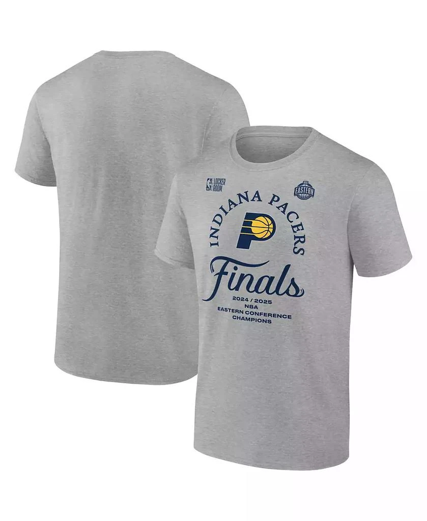 Fanatics Men's Steel Indiana Pacers 2025 NBA Eastern Conference Champions Locker Room T-Shirt 1