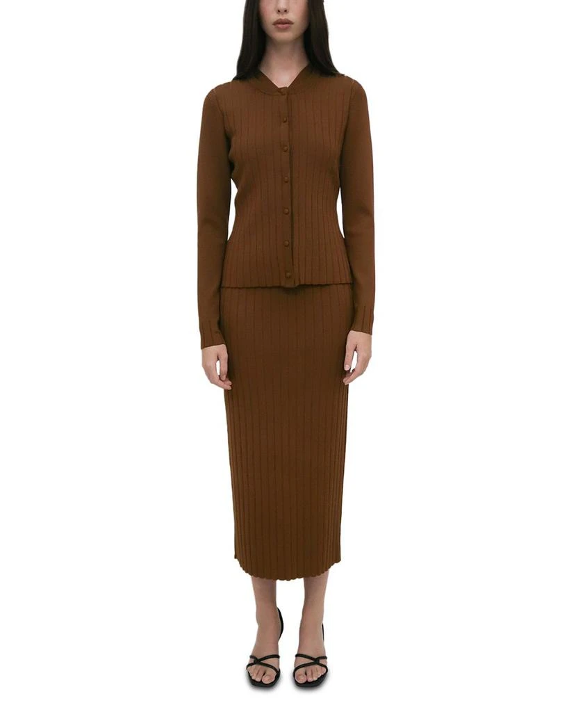 ROSETTA GETTY Ribbed Button Front Cardigan from Bloomingdale
s