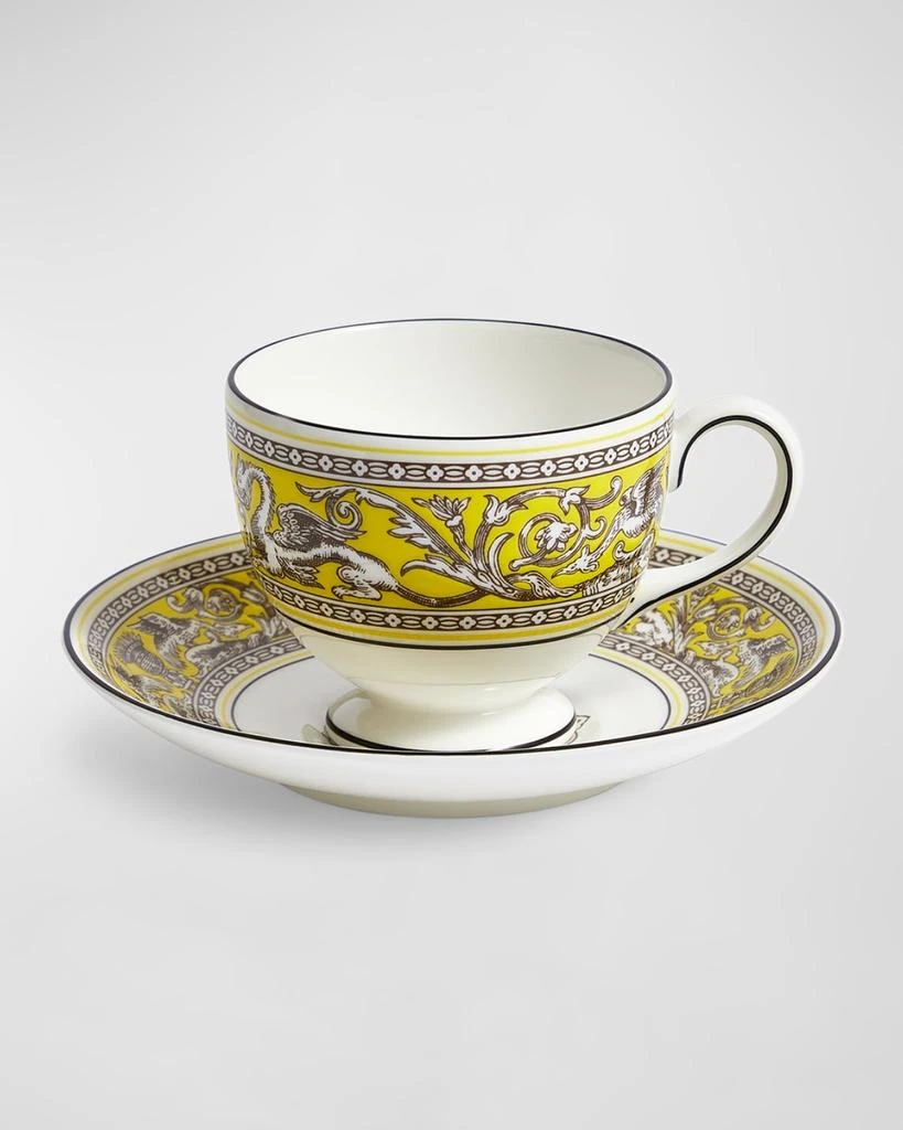 Wedgwood Florentine Citron Teacup & Saucer, 6.1 oz. 1