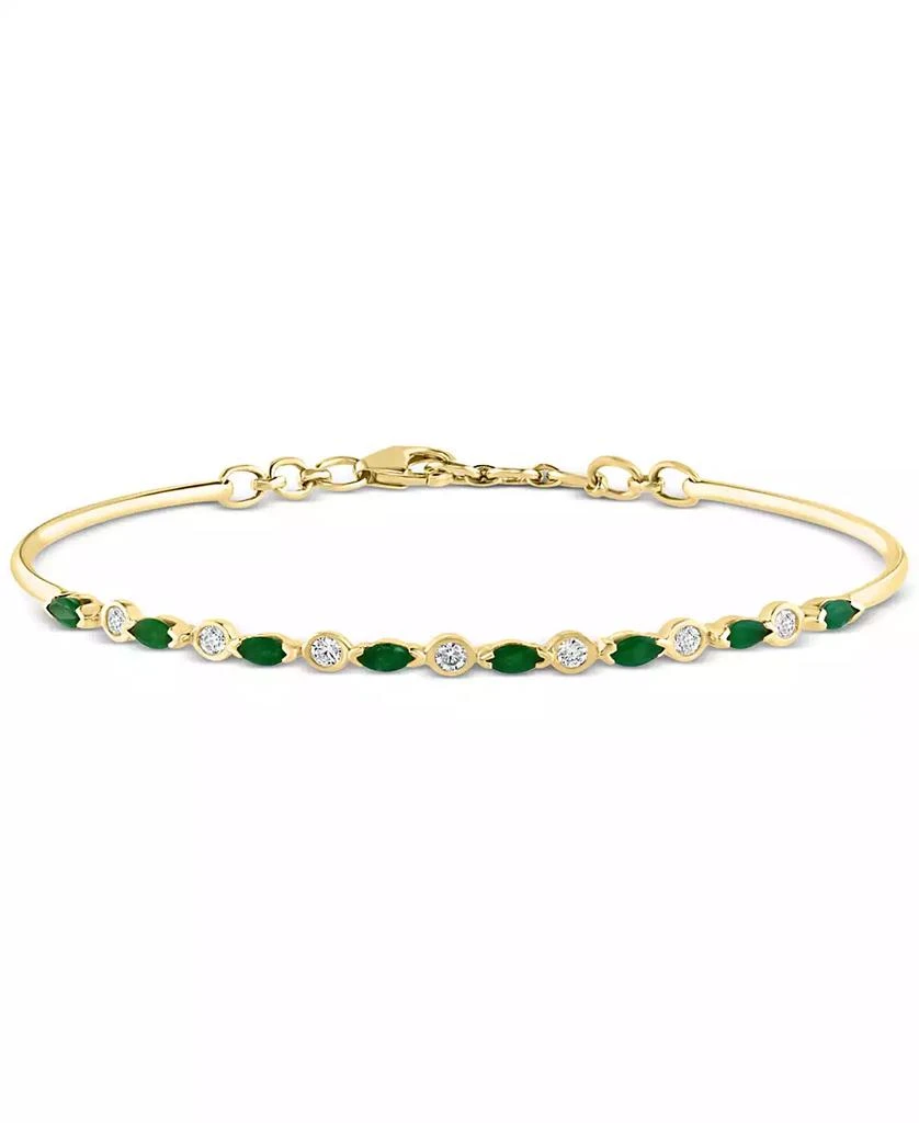 LALI Jewels Sapphire (3/4 ct. t.w.) 
Diamond (1/5 ct. t.w.) Tennis Bracelet in 14k White Gold (Also in Ruby and Emerald)