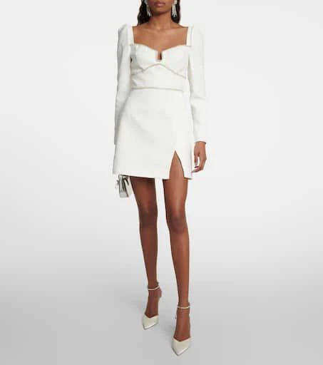 Self Portrait Embellished long-sleeve minidress 2