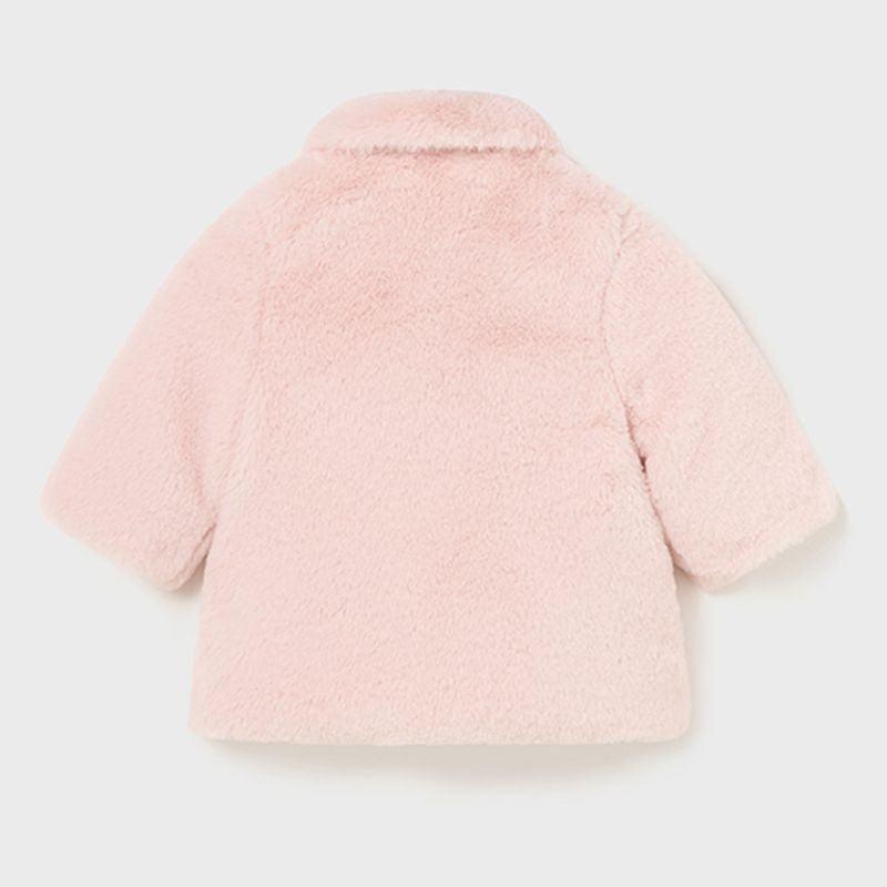 MAYORAL Pink Faux Fur Coat