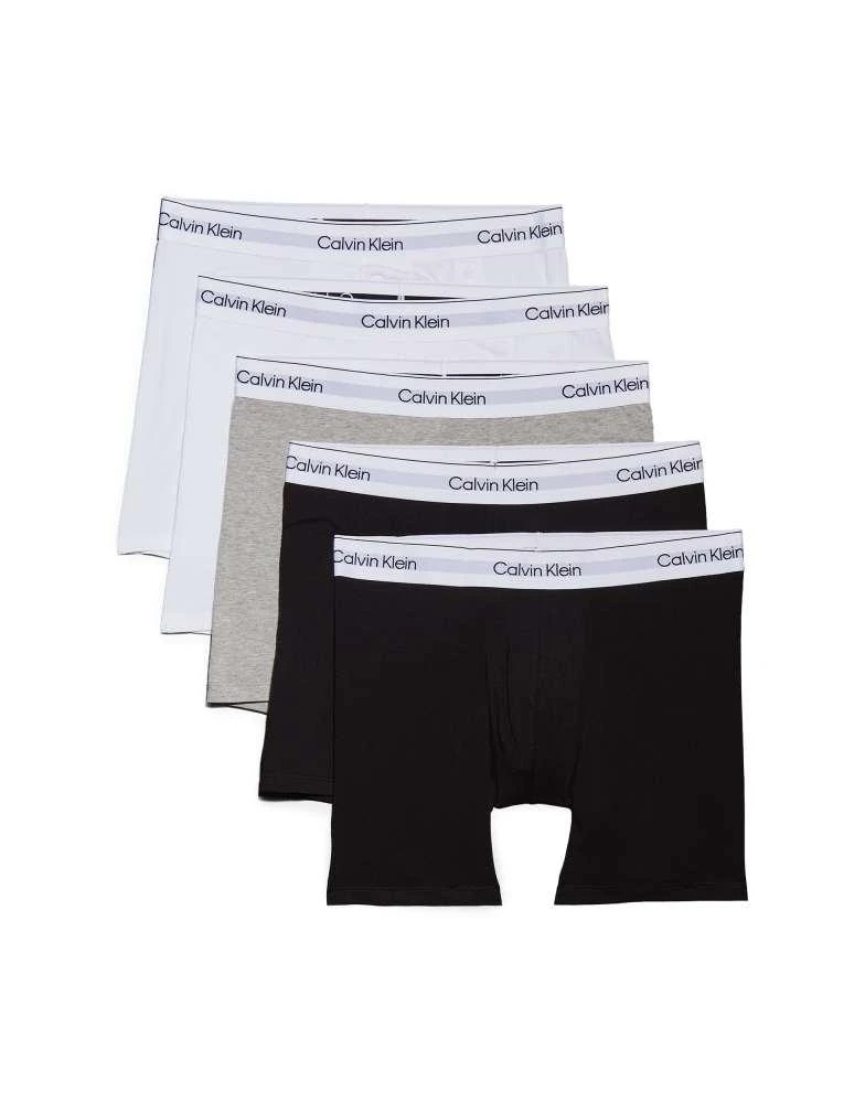 Calvin Klein Calvin Klein Icon Cotton Stretch 5 pack boxer briefs in black/white/grey 1
