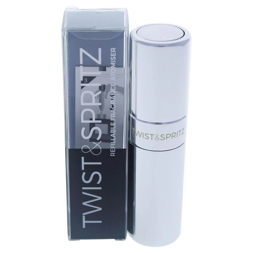 Twist & Spritz Atomiser Refillable Spray for Women - Polished Silver - 8 ml 1